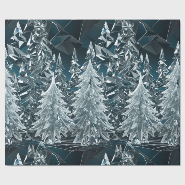 Crystal Christmas Tree Wrapping Paper (Seam)