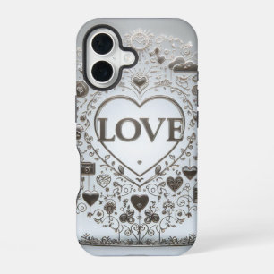 Crystal Clear Love Sign iPhone 16 Case