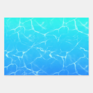 Crystal clear reflecting water wrapping paper sheet