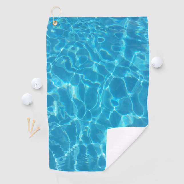 Crystal Clear Sky Blue Pool Water Golf Towel (InSitu)