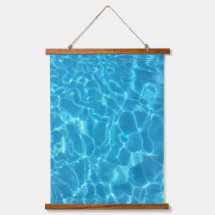 Crystal Clear Sky Blue Pool Water Hanging Tapestry