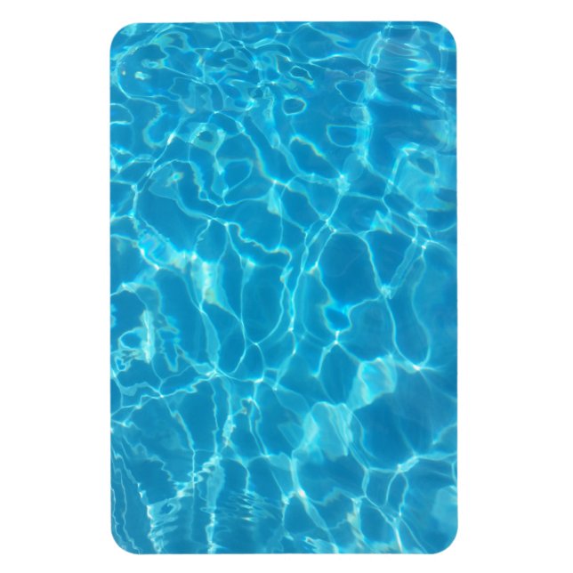 Crystal Clear Sky Blue Pool Water Magnet (Vertical)