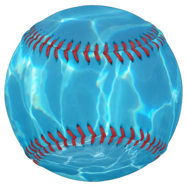 Crystal Clear Sky Blue Pool Water Softball (Front)