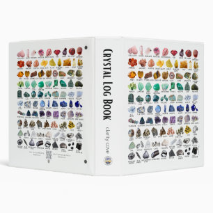 Crystal Collection Log Book Rainbow Rocks Geology  Binder