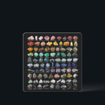 Crystal Collection Rainbow Rocks Geology ID Chart<br><div class="desc">Crystal Collection, rainbow rocks.
Customizable option for the back. It's a greeting car (or invitation) that won't get thrown out because its also a handy, full-colour geological reference guide!!</div>