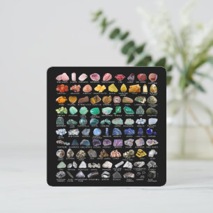 Crystal Collection Rainbow Rocks Geology ID Chart