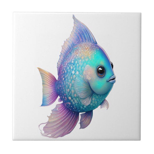 Crystal Colours Fish  Tile (Front)