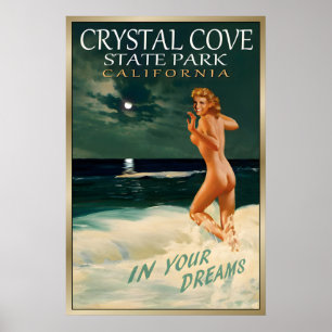 CRYSTAL COVE CA - Original Marilyn Monroe Travel Poster