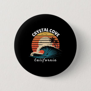 Crystal Cove State Park California Women Men Surfb 2 Inch Round Button