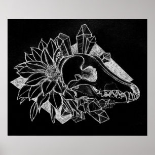 Crystal Coyote Inverted  Poster