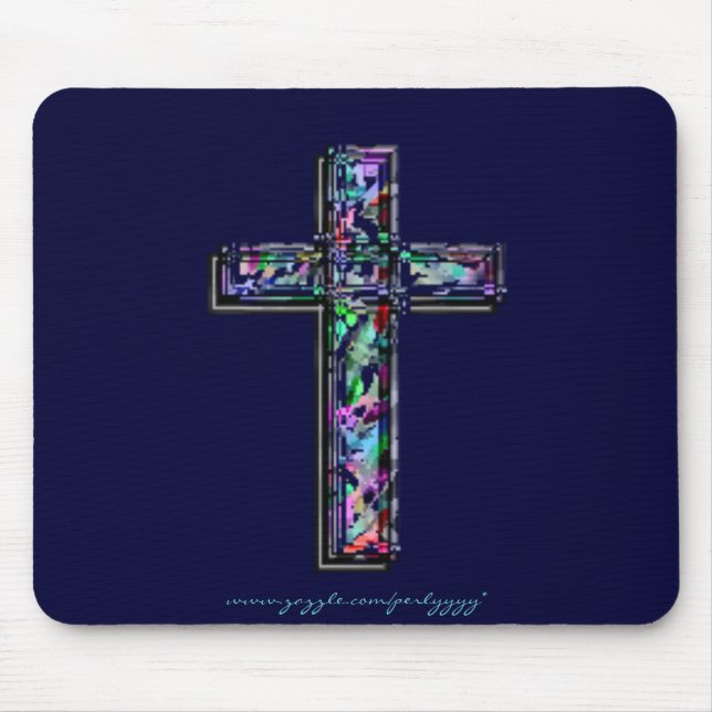 Crystal Cross Mouse Pad (Front)