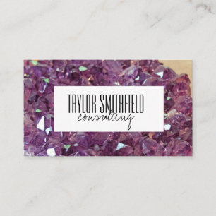 crystal diamond geode trendy modern business card