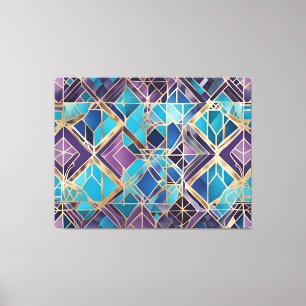 crystal diamonds abstract art canvas print