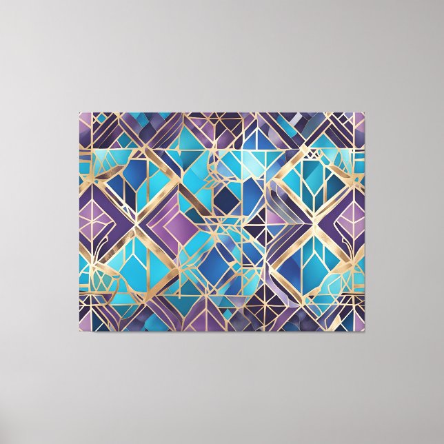 crystal diamonds abstract art canvas print (Front)