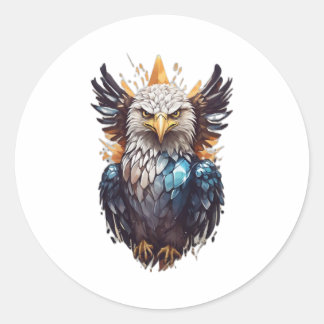 Crystal Eagle Classic Round Sticker