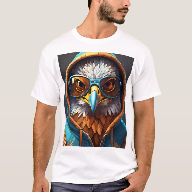  "Crystal Eagle Emblem: A Symbol of Fearlessness" T-Shirt (Front)