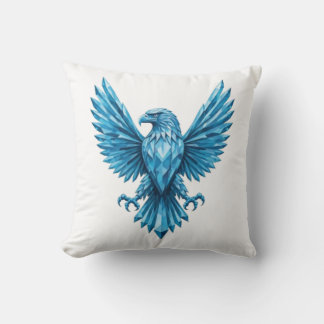 Crystal Eagle Emblem - Symbol of Freedom and Ambit Throw Pillow