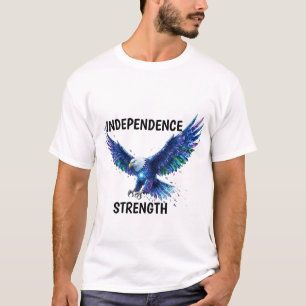 Crystal Eagle in Flight – Independence & Strength  T-Shirt