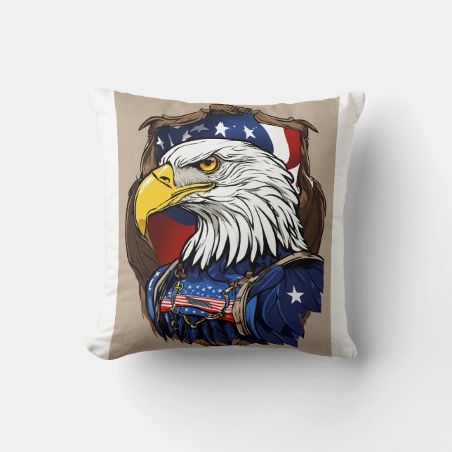 Crystal Eagle in Flight PILLOW Design (Front)