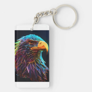 crystal eagle in flight, portraying independence keychain