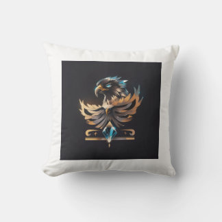 Crystal Eagle: Vision & Determination Throw Pillow