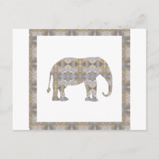 CRYSTAL Elephant DIY Template NVN447 LARGE kids Postcard