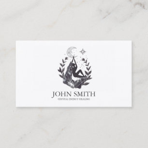 Crystal Energy Healer Chakra Spiritual Meditation Business Card