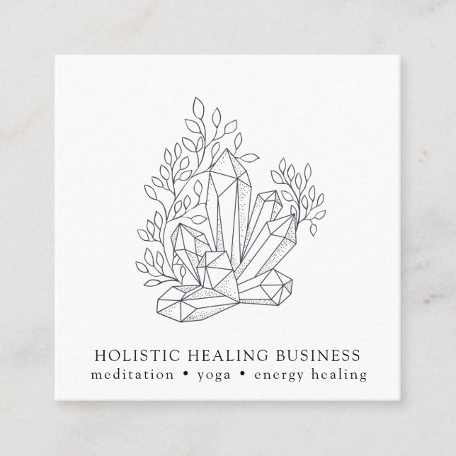 Crystal Energy Healing Wellness Business Card (Front)