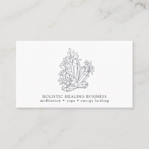 Crystal Energy Healing Wellness Business Card