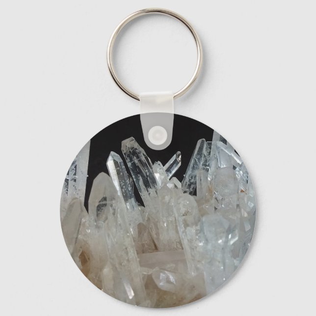 Crystal Energy Quartz Cluster Keychain (Front)