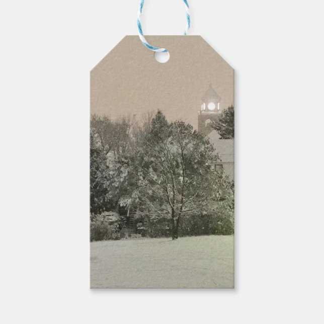 Crystal Falls, MI Winter Gift Tags (Front)