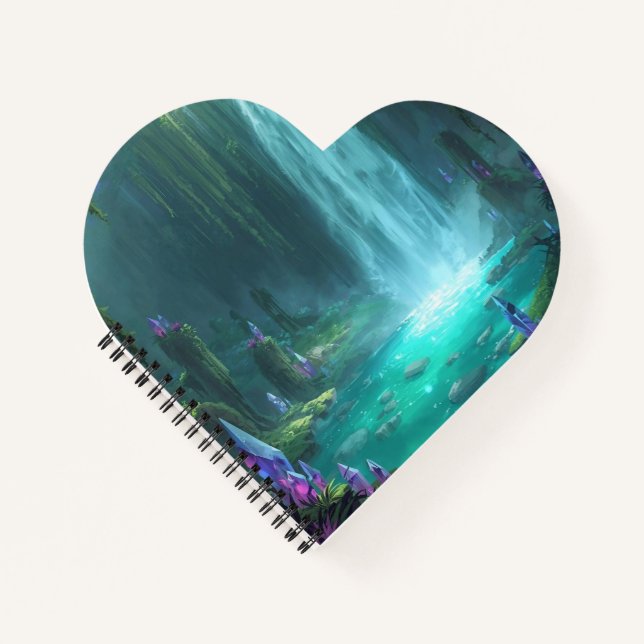 Crystal Falls of the Hidden Realm Notebook (Front)