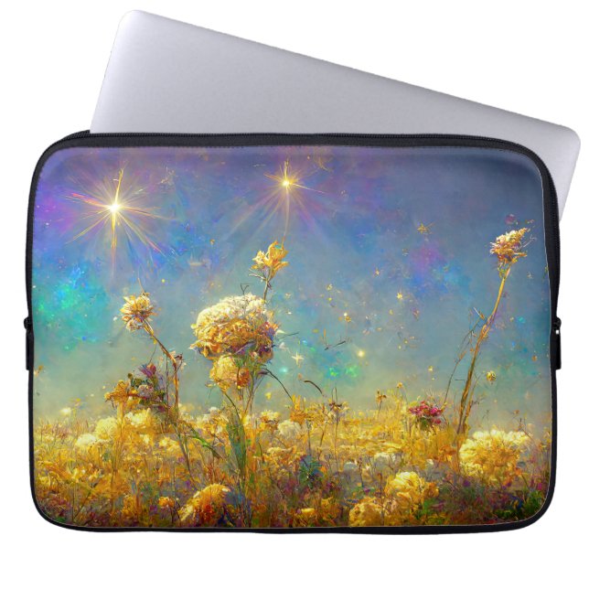 Crystal Fields and Starry Skies Laptop Sleeve (Front)