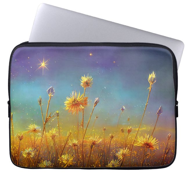 Crystal Fields and Starry Skies Laptop Sleeve (Front)