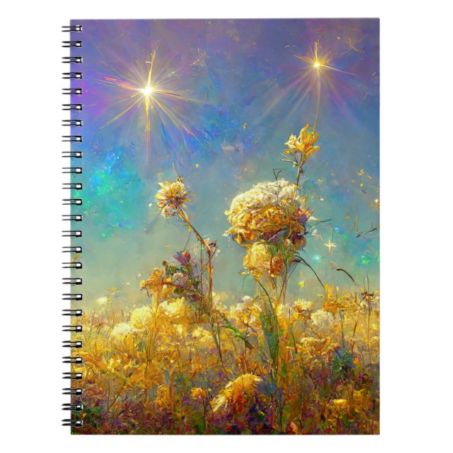 Crystal Fields and Starry Skies Notebook (Front)