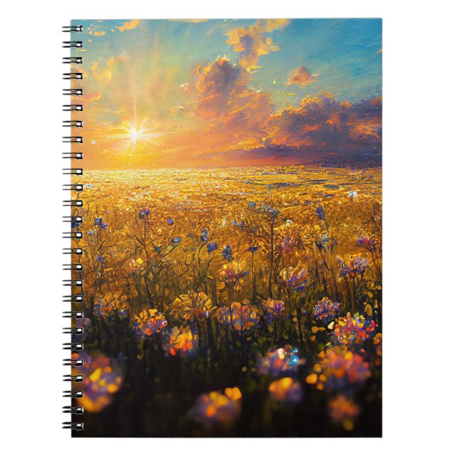Crystal Fields and Starry Skies Notebook (Front)