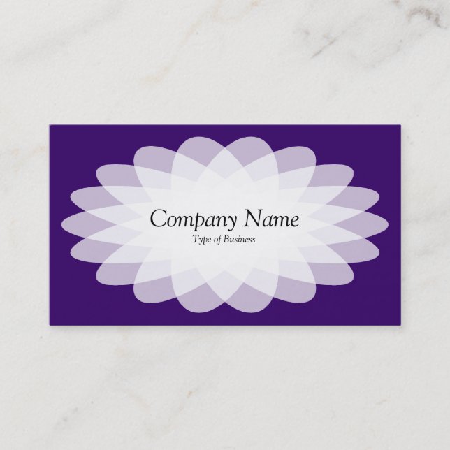 Crystal Flower - Deep Purple Business Card (Front)