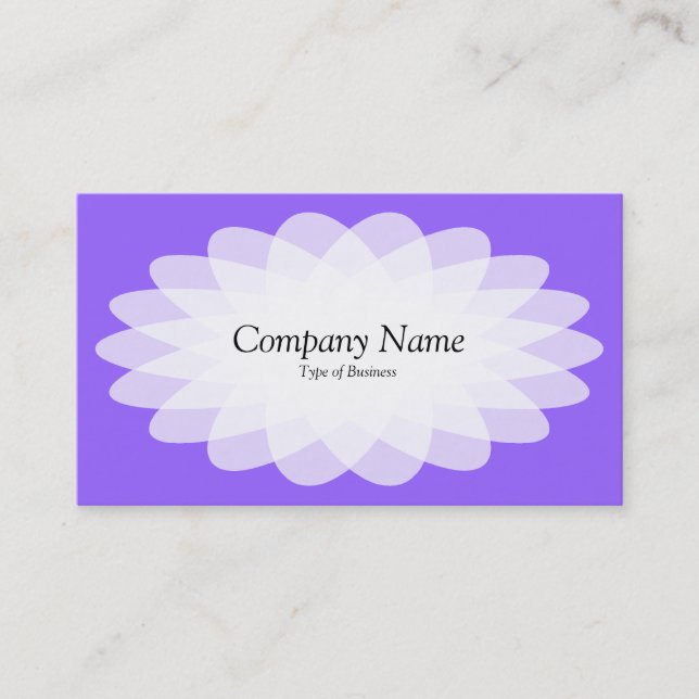 Crystal Flower - Purple Business Card (Front)