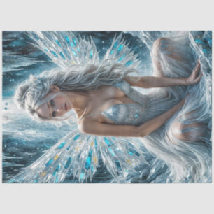 Crystal Frost Fairy Gothic Winter Decoupage Paper 