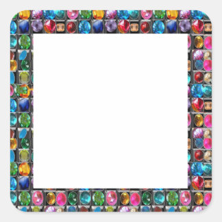 CRYSTAL GEM PEARL FRAME BLANKS : DIY 2014 SQUARE STICKER