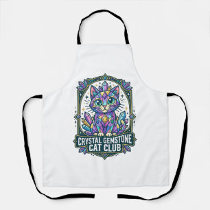 Crystal Gemstone Cat Cat Mom Gift Idea - Crystal G Apron
