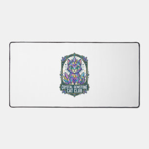 Crystal Gemstone Cat Cat Mom Gift Idea - Crystal G Desk Mat