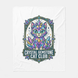 Crystal Gemstone Cat Cat Mom Gift Idea - Crystal G Fleece Blanket