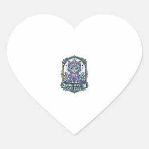 Crystal Gemstone Cat Cat Mom Gift Idea - Crystal G Heart Sticker
