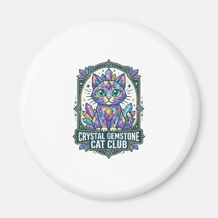 Crystal Gemstone Cat Cat Mom Gift Idea - Crystal G Magnet