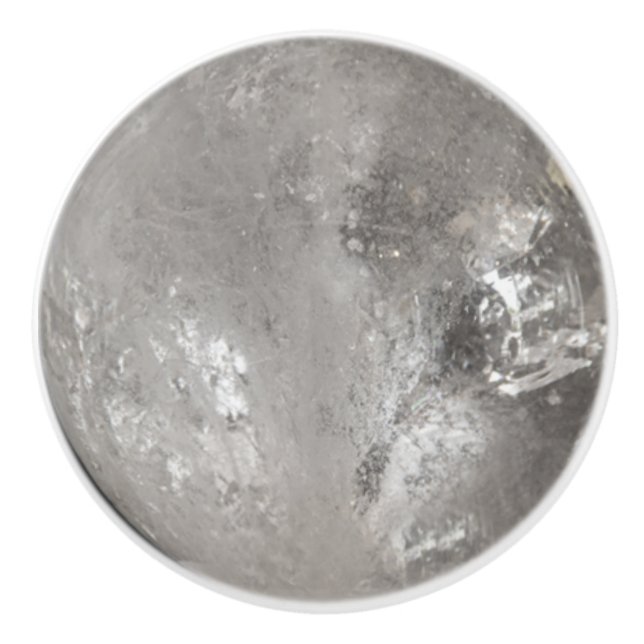 Crystal Geode Sphere Quartz Healing Crystals Ceramic Knob (Front)
