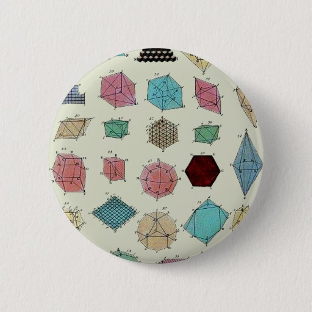 Crystal Geometry 2 Inch Round Button (Front)