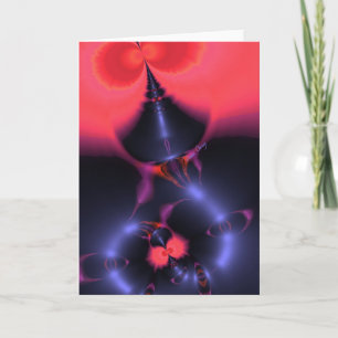 Crystal Ghost – Salmon & Indigo Surprise Embrace Holiday Card