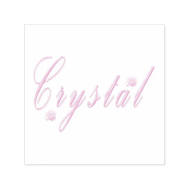 Crystal Girls Name Logo, Self-inking Stamp (Design)
