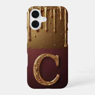 💎 Crystal Glitter C Monogram Dripping Luxe  iPhone 16 Case